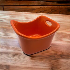 Rachael Ray Orange 10 OZ Stoneware Ramekin Baking Dish with Handles